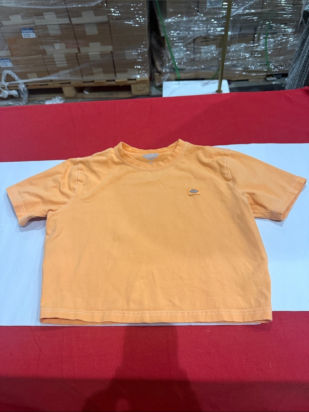 Dickies Peach-Orange Crop Short Sleeve Crewneck Tee